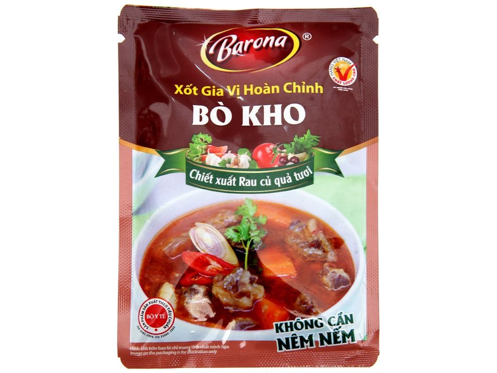 Xốt Barona bò kho 80g