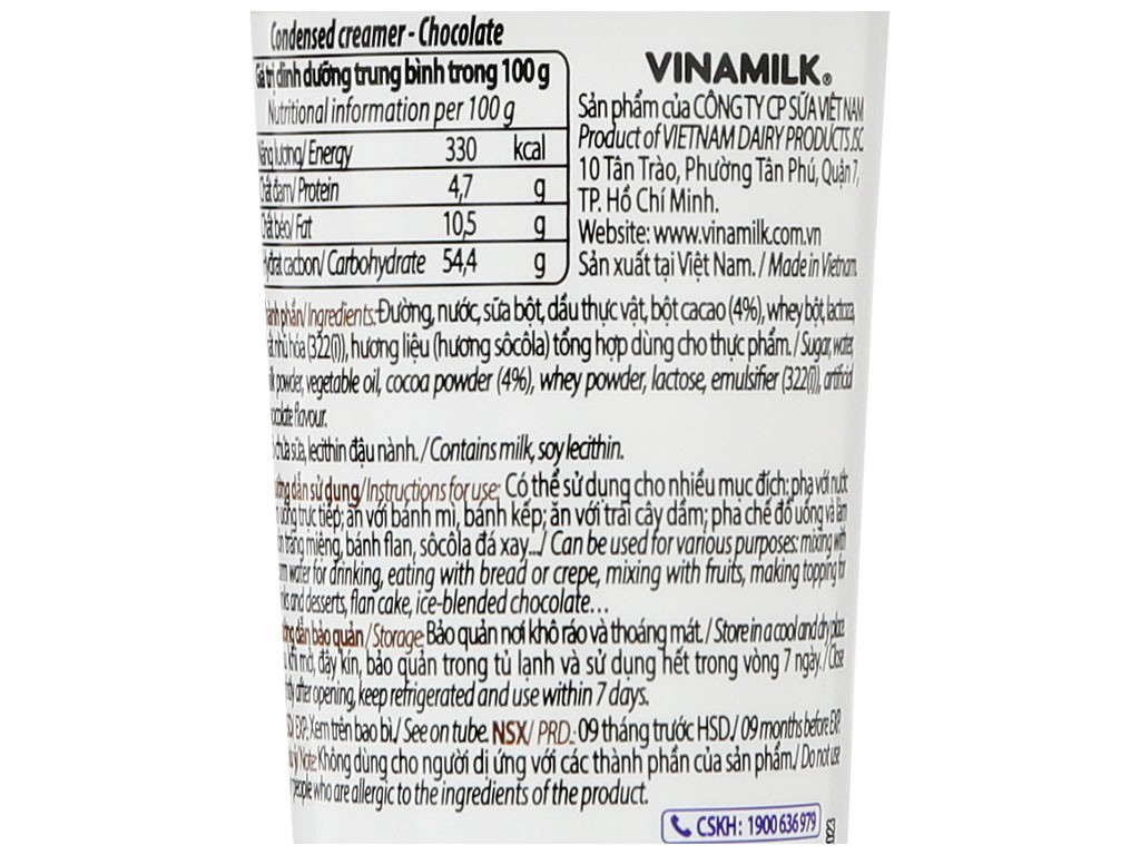 Creamer đặc Ông Thọ vị sôcôla tuýp 165g