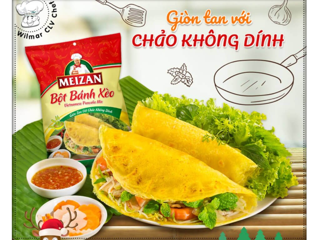 Bột bánh xèo Meizan 400g/6