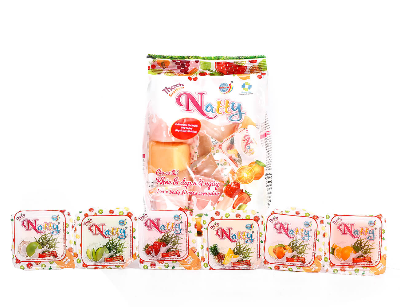 Thạch sữa chua natty long hải 432g,416g/12