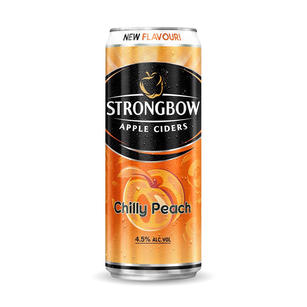 Bia lon Strongbow Chilly Peach 330ml