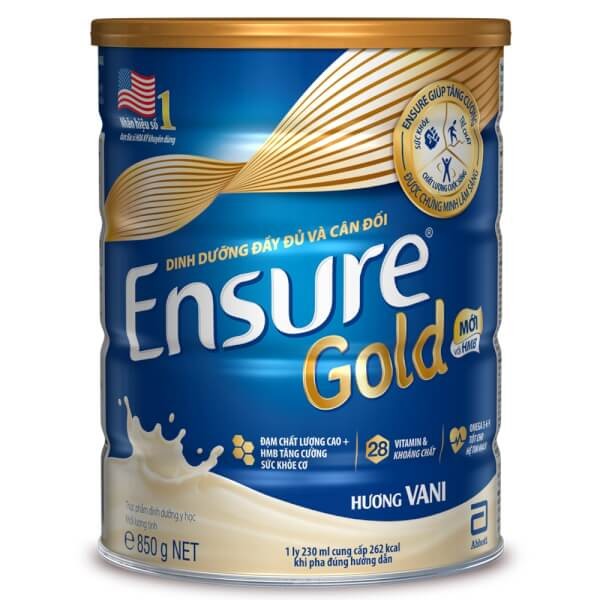 Sữa bột Ensure Gold Vani Hộp 850g