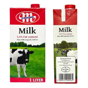 Sữa tươi tiệt trùng nguyên kem Mlekovita 3.5% – Hộp 1 lít – Nhập khẩu từ Ba Lan