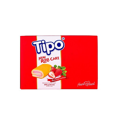 Bánh Tipo cuộn kem hương dâu 396g