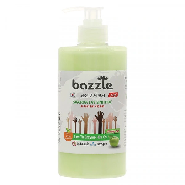 Sữa rửa tay sinh học Bazzle Táo 500g
