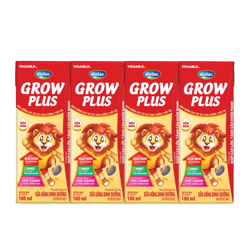 Sữa uống dinh dưỡng Dielac GROW PLUS UHT 180ml_Vỉ 4