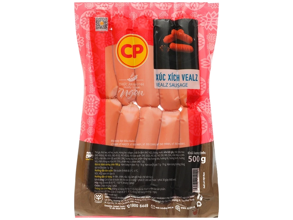 Xúc xích Vealz 500g(10 cây)
