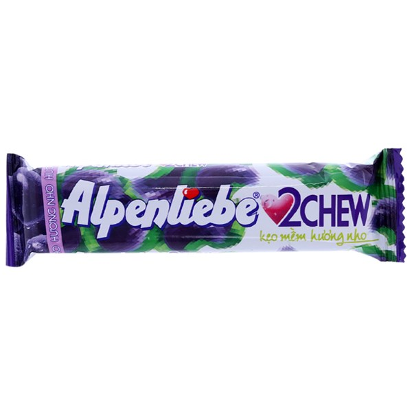 Kẹo mềm Alpenliebe 2 Chew hương nho 24.5g