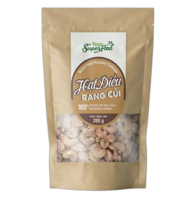 Hạt điều nguyên vỏ KA gói 200g