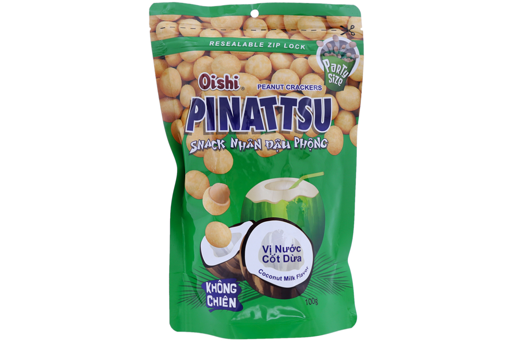 Đậu phộng Oishi vị  tảo biển,nước cốt dừa 42g
