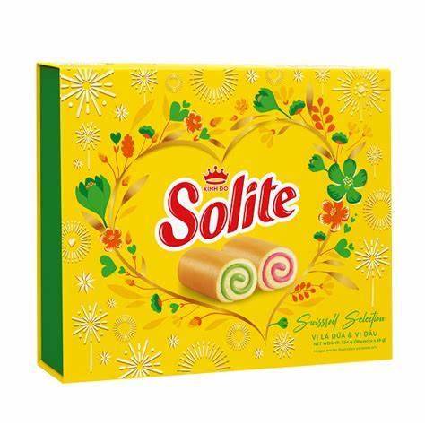 Bánh Solite tết lá dứa  và dâu  324g