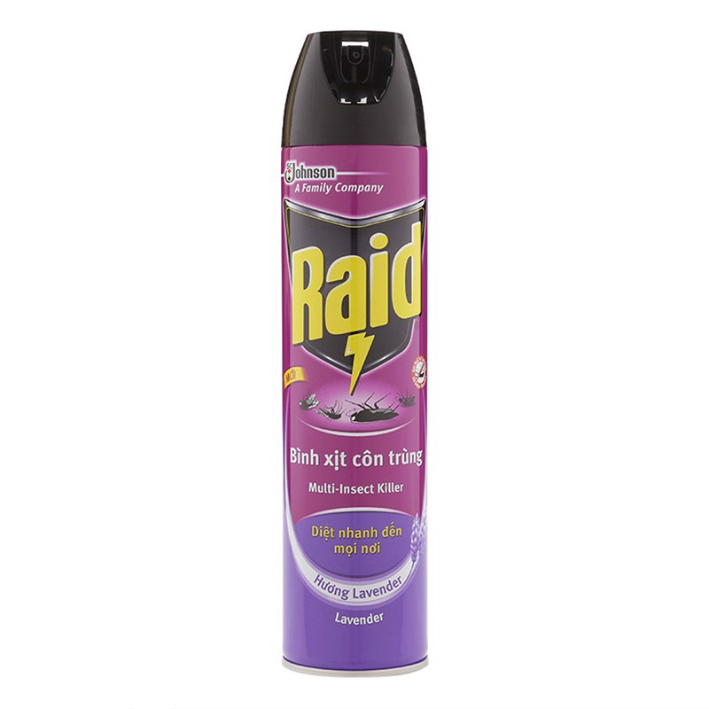 Xịt muỗi Raid 600ml, 660ml oải hương lavender