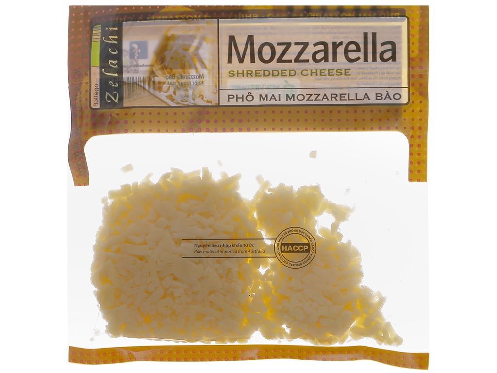 Phô mai Mozza bào Bottega Zelachi 200g