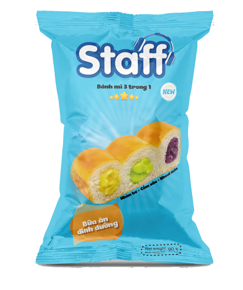 Bánh mỳ Staff 3 trong 1 90g