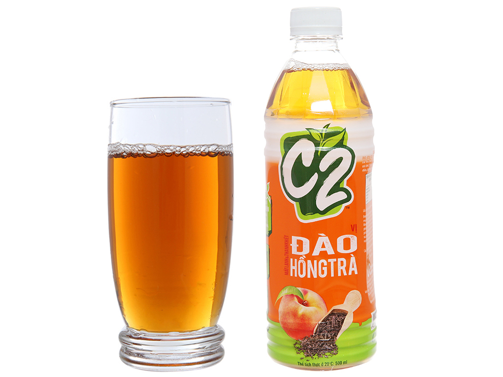 Nước C2  hồng trà vị đào 455ml/24