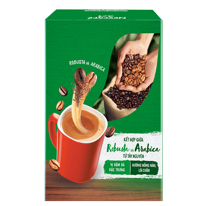 Nescafe sữa 3 in 1 vị rang đậm  đà hơn (xanh) 20 gói *17g/24
