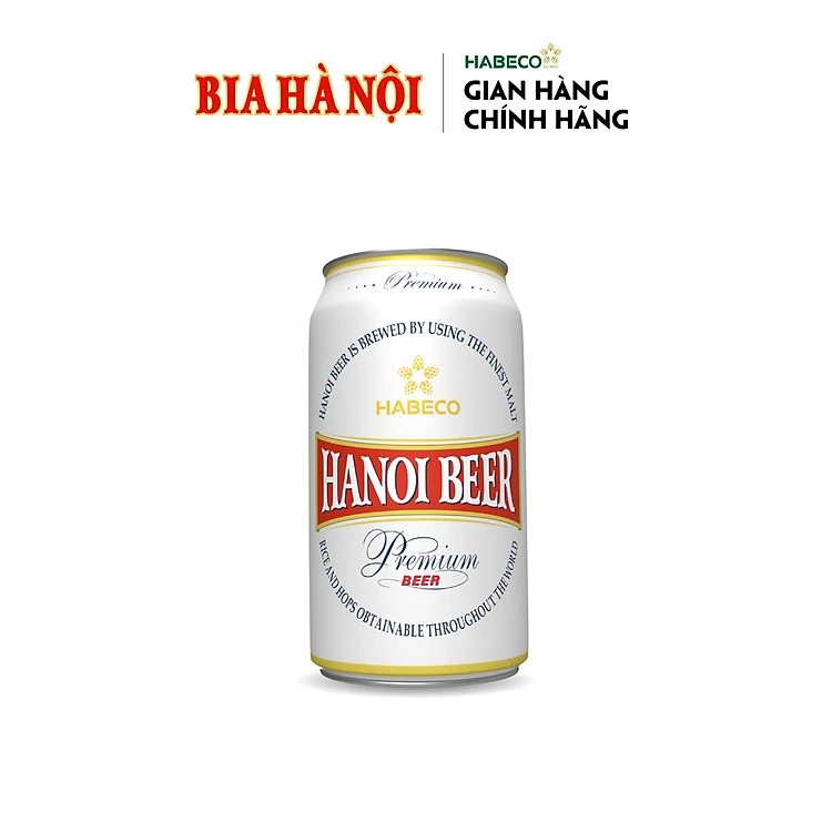 Bia lon Hanoi Beer Premium sleek 330ml