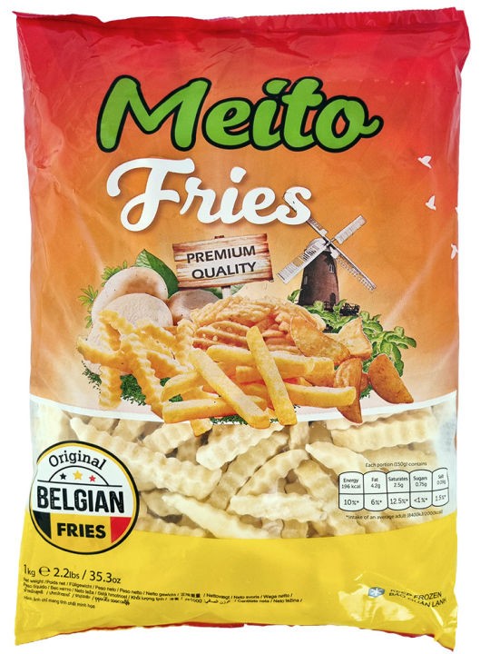 Khoai tây Meito Fries bỉ túi 1kg/túi