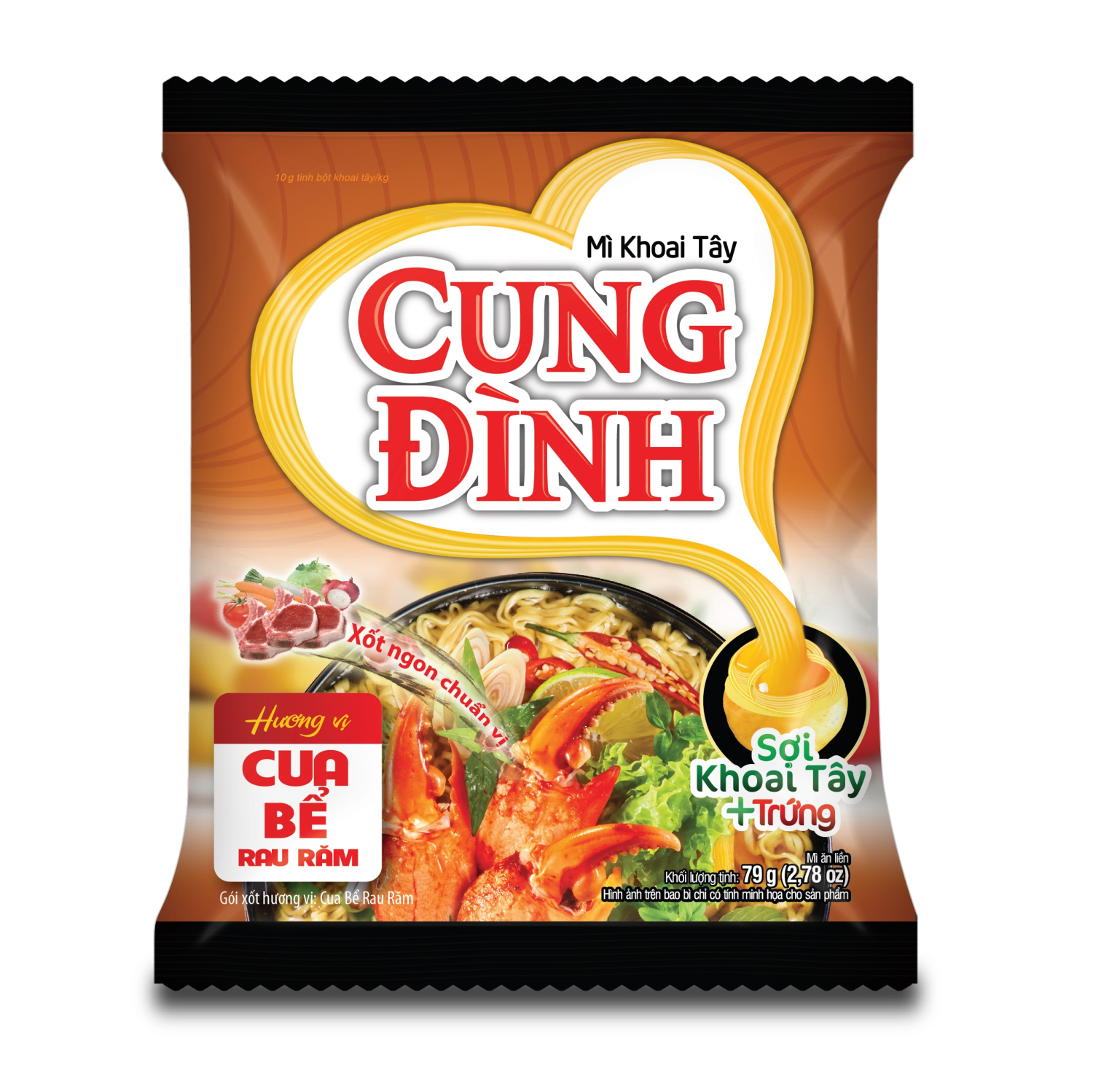 Mì cung đình cua bể rau răm 80g