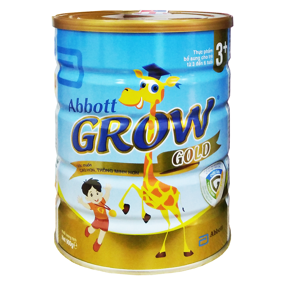 Sữa bột Abbott Grow 3 – Hộp thiếc 900g – Hỗ trợ tăng chiều cao và phát triển trí não cho trẻ từ 1–2 tuổi