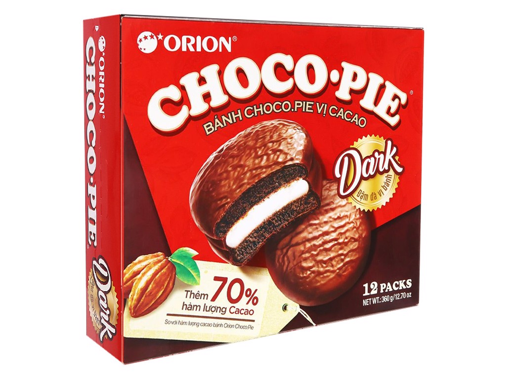 Chocopie Dark Đậm 12 chiếc 360g