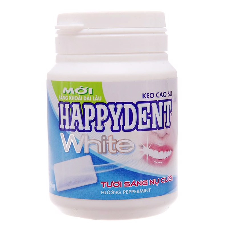 Kẹo cao su Happydent White hương peppermint 56g