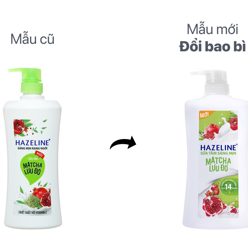Sữa Tắm Hazeline Matcha lựu đỏ 670g