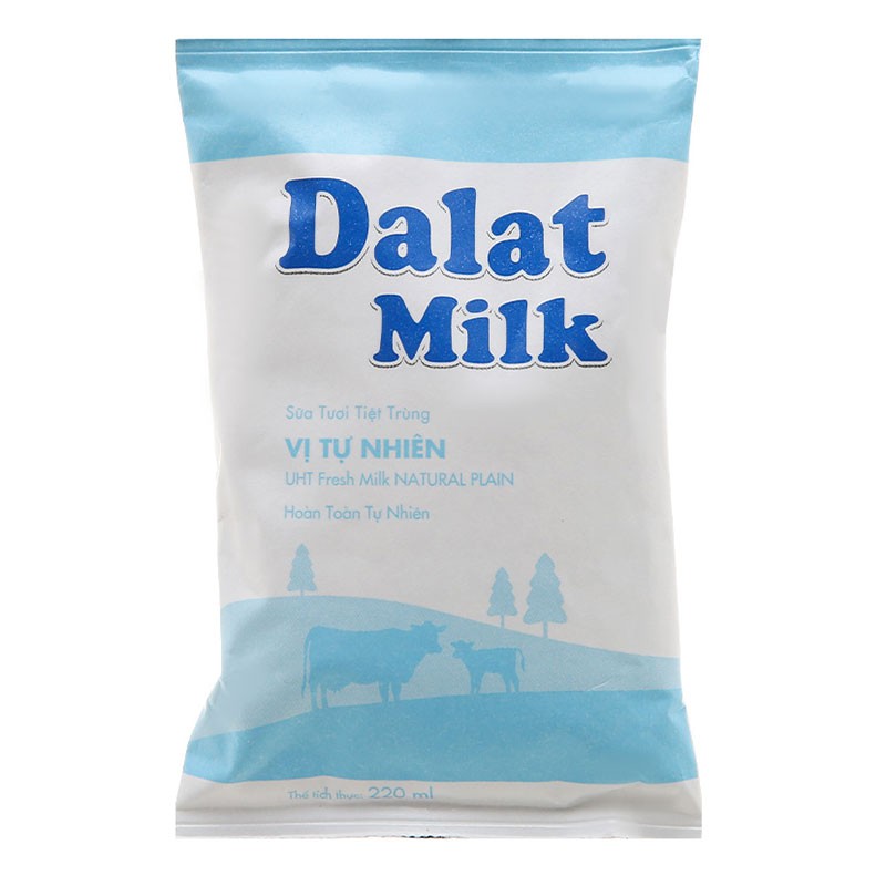 Sữa tươi dalatmilk vị tự nhiên túi 220 ml