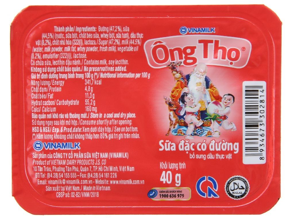 Sữa Đặc Ông thọ Vỉ 40g/180