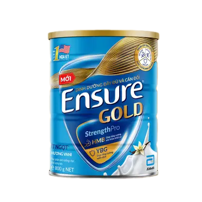 Sữa bột Ensure Gold ít ngọt hương vani – 850g – Dinh dưỡng đầy đủ cho người lớn tuổi, người bệnh