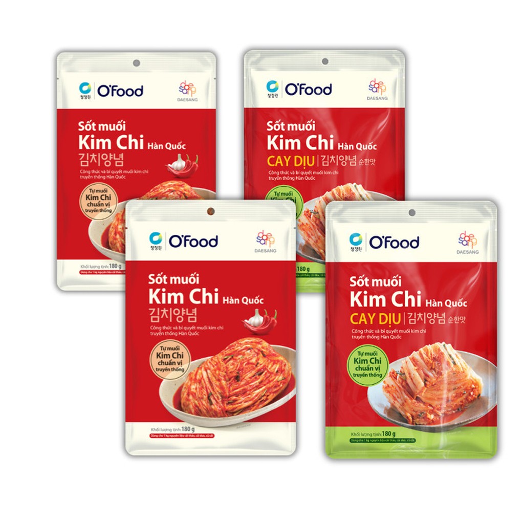 Sốt muối kim chi Hàn Quốc Ofood cay dịu gói 180g/40