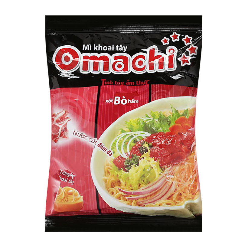 Mì Omachi xốt bò hầm 80g,85g
