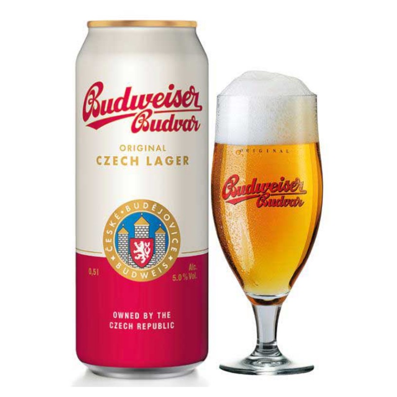 Bia lon nhập khẩu vàng Budweiser Budvar 500ml/24(0115)