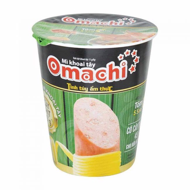 Mì Omachi tôm chua cay 5 sao có thịt hộp 111g,113g