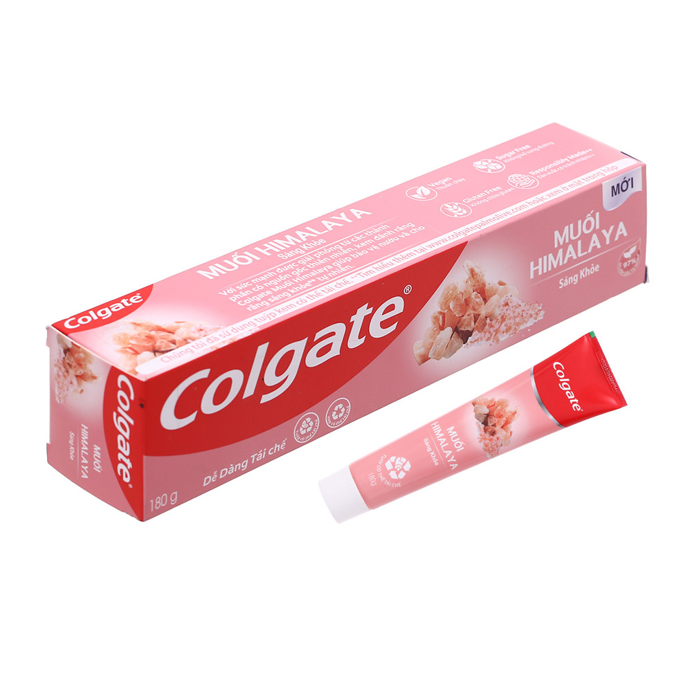 Kem đánh răng Colgate Natural muối lemon Himalaya 180g