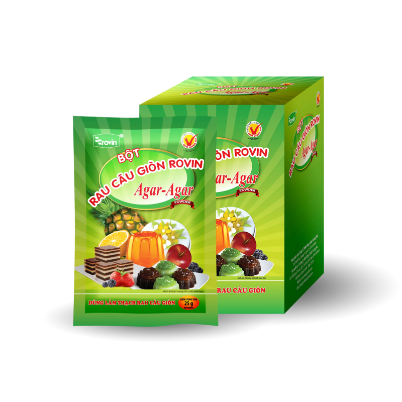 Bột rau câu giòn Agar Rovin Hoàng Yến 25g