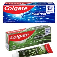 Kem đánh răng Colgate Maxfresh than tre bộ đôi 173g