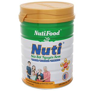 Sữa bột nguyên kem Nuti – Hộp 900g – Bổ sung năng lượng và dưỡng chất cho cả gia đình