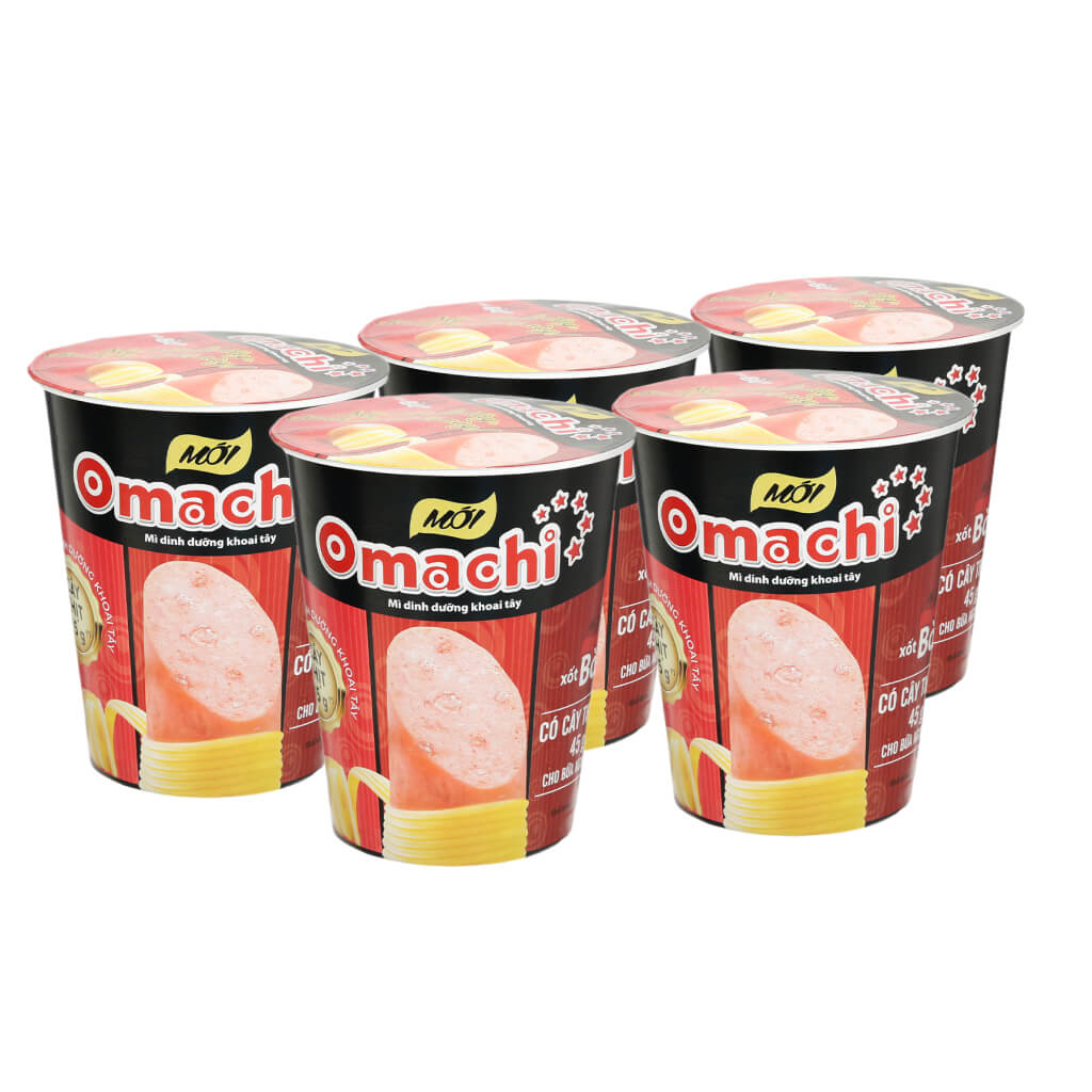 Mì Omachi xốt bò hầm có thịt hộp 114g/24