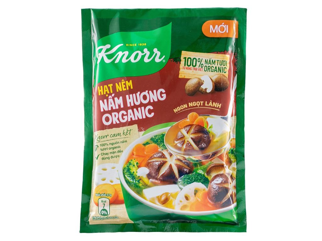 Hạt nêm Knorr nấm hương organic 380g/16