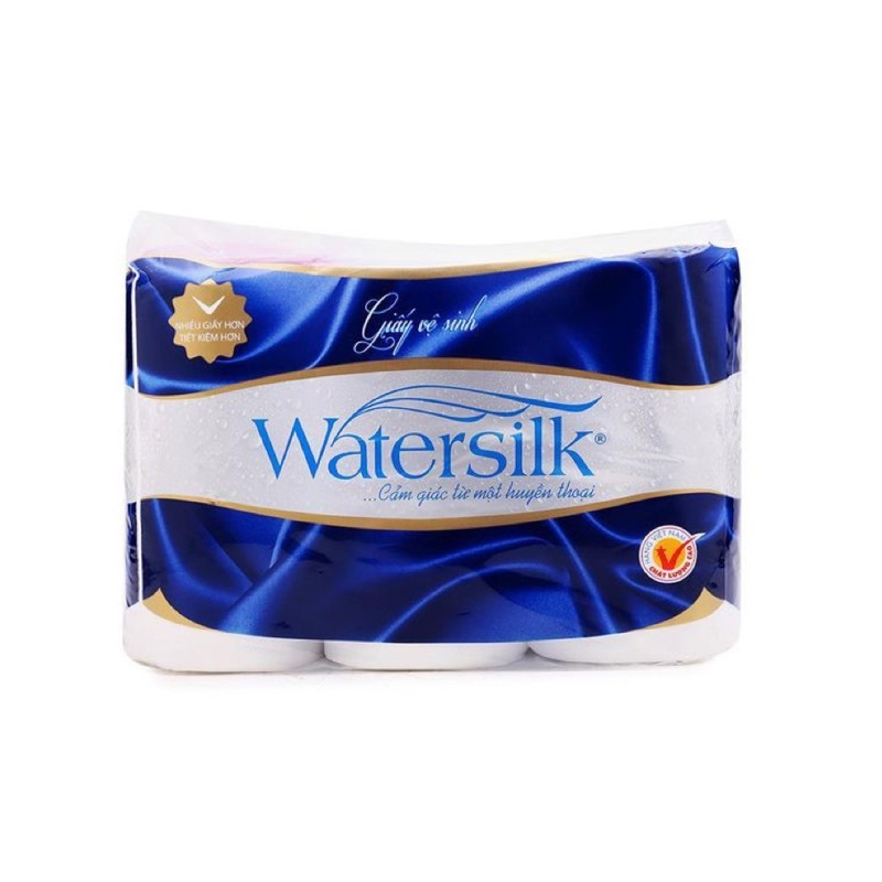 Giấy vệ sinh Watersilk 12cuộn có lõi
