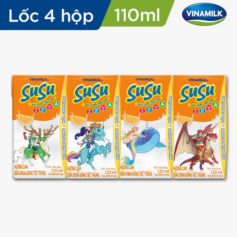 Sữa Chua Uống Susu IQ 110ml vị cam