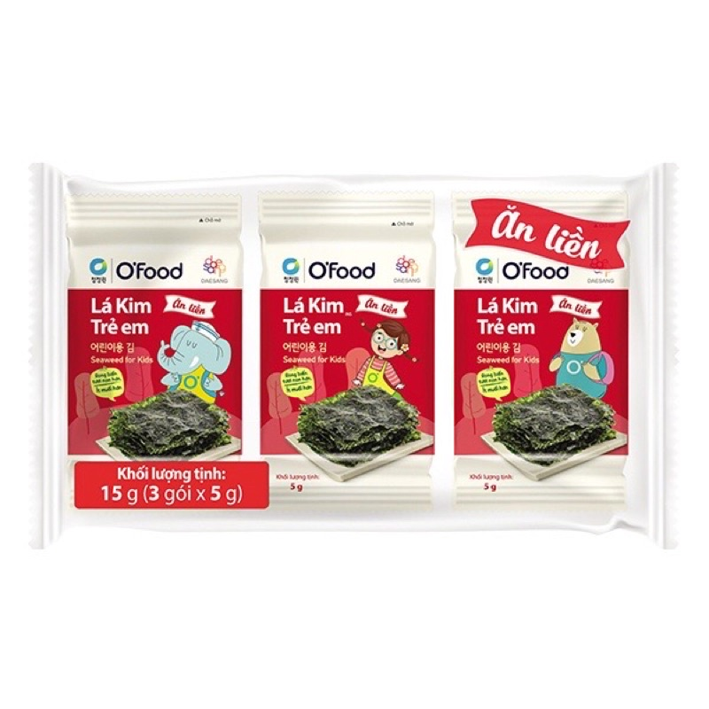 Lá Kim Trẻ em O'food 5g lốc 3
