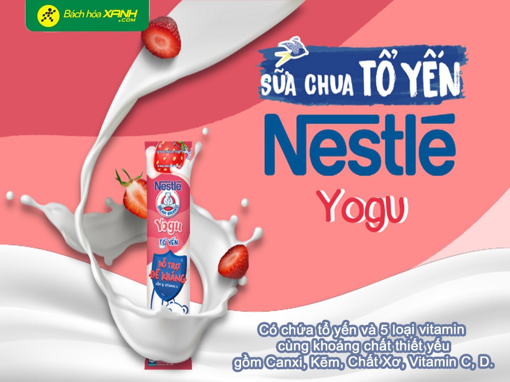 Sữa Chua Uống Nestle Yogu Vị Dâu Gói 85ml