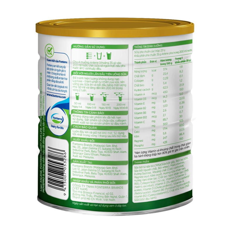 Sữa Bột Anlene Gold 3X hương vani 800g