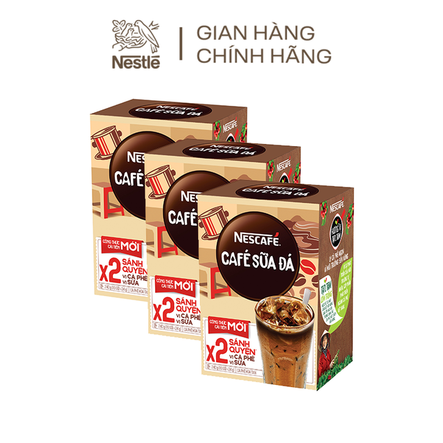 Cà phê hòa tan sữa đá hộp 220g(10 gói *22g)/32