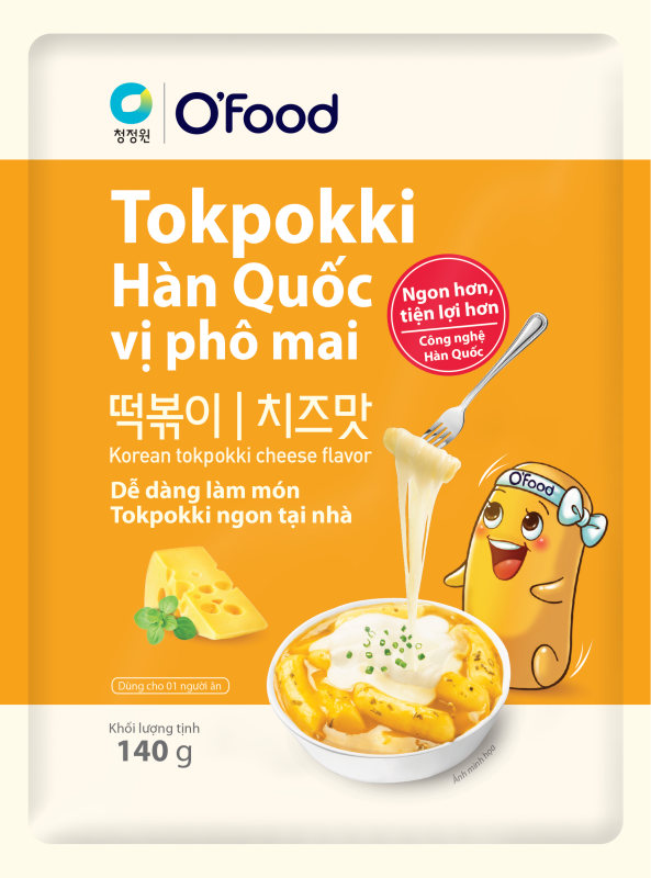 Tokpokki HQ vị phô mai không cay gói 140g