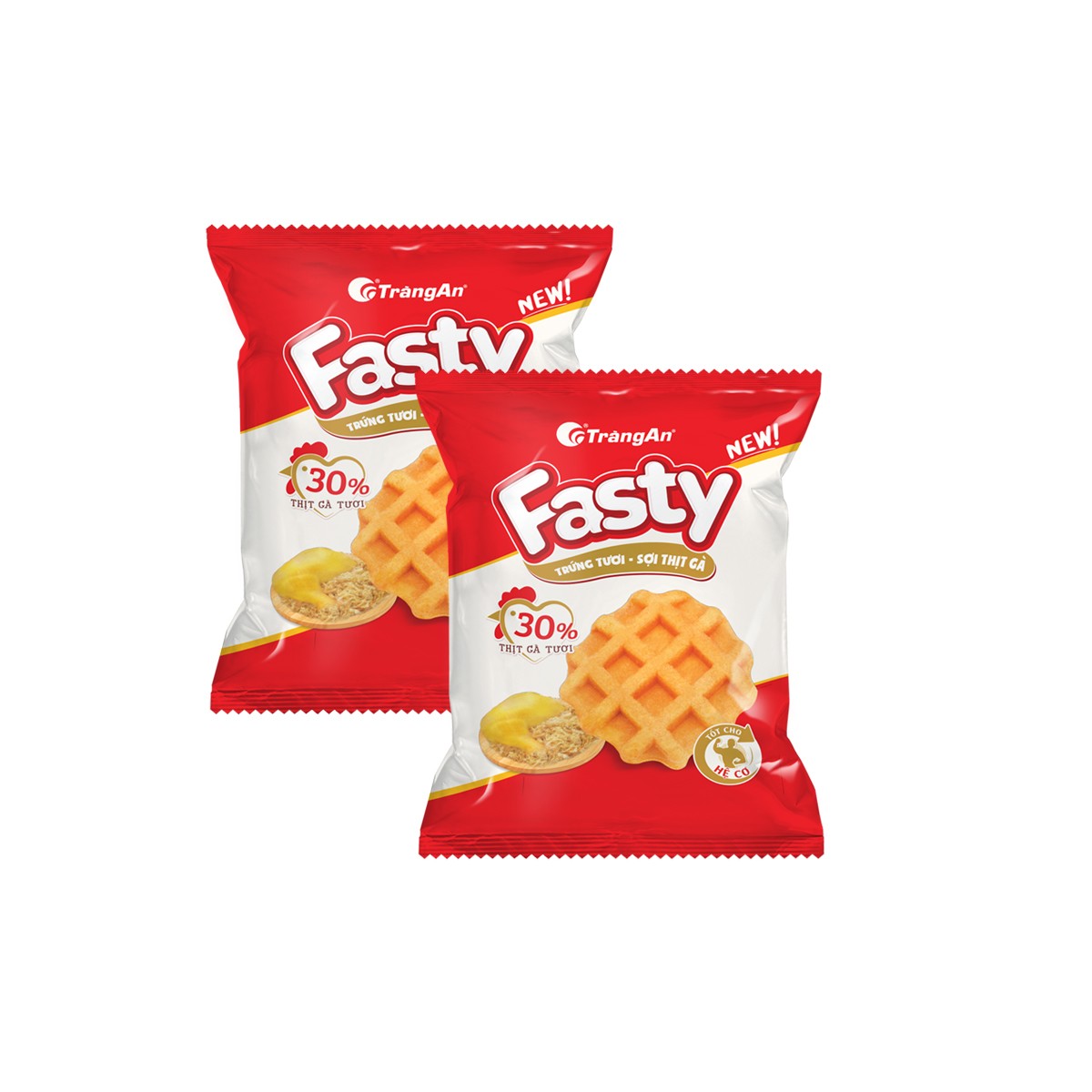 Bánh trứng tươi sợi thịt gà Fasty 156g/12