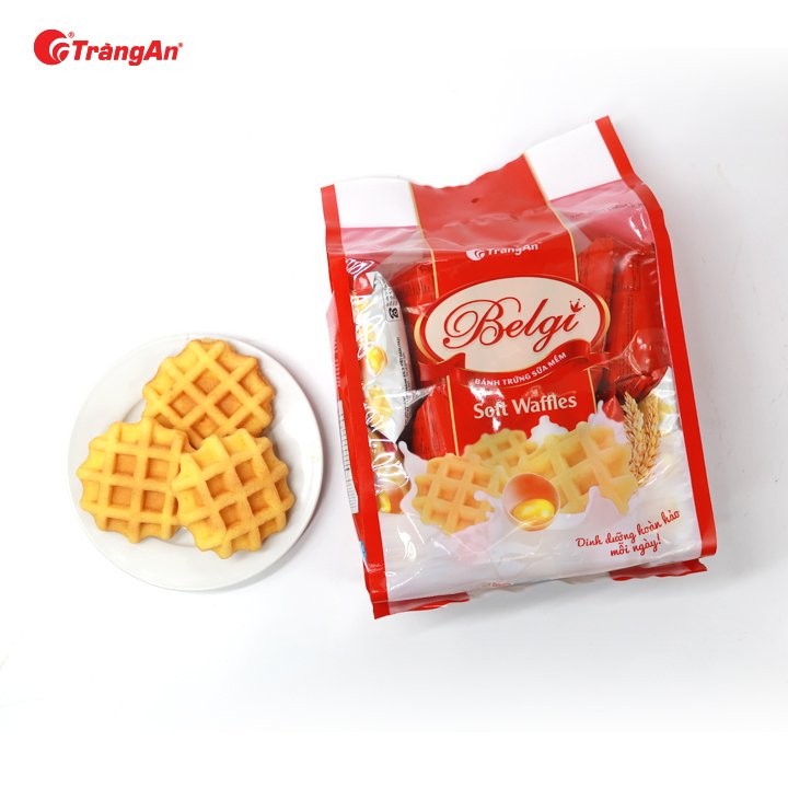 Bánh belgi Tràng An trứng sữa mềm túi 230g