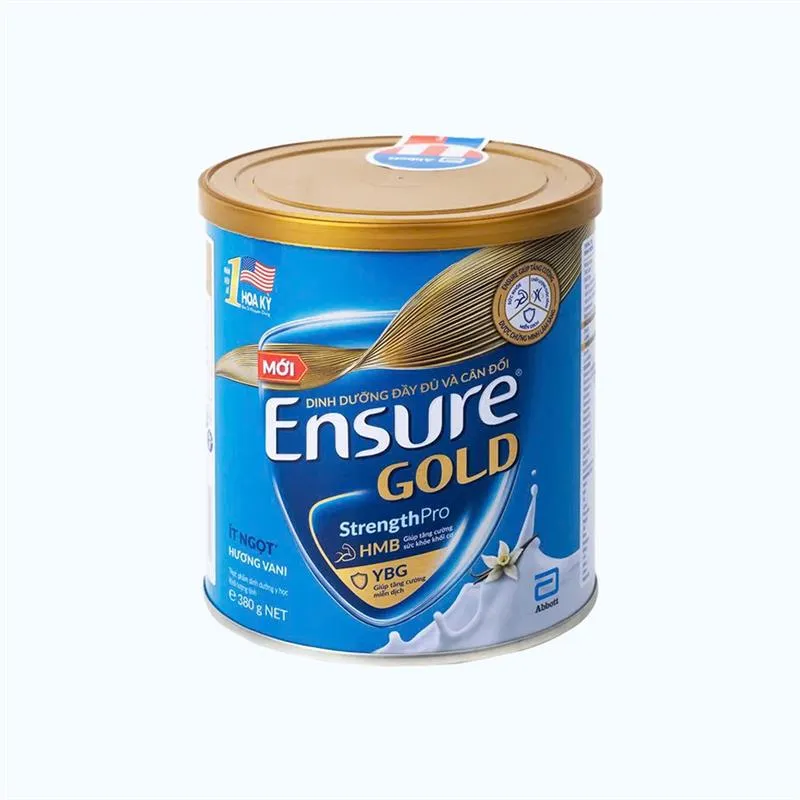 Sữa bột Ensure Gold ít ngọt hương vani – 400g – Dinh dưỡng phục hồi cho người lớn, người bệnh
